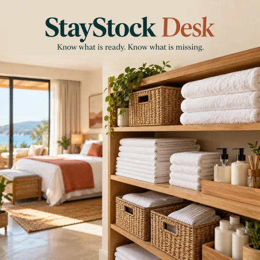 StayStock Desk — inventar și lenjerie pentru cazare — imagine de prezentare